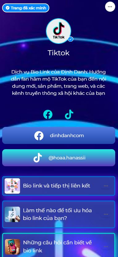 Bio link Tiktok